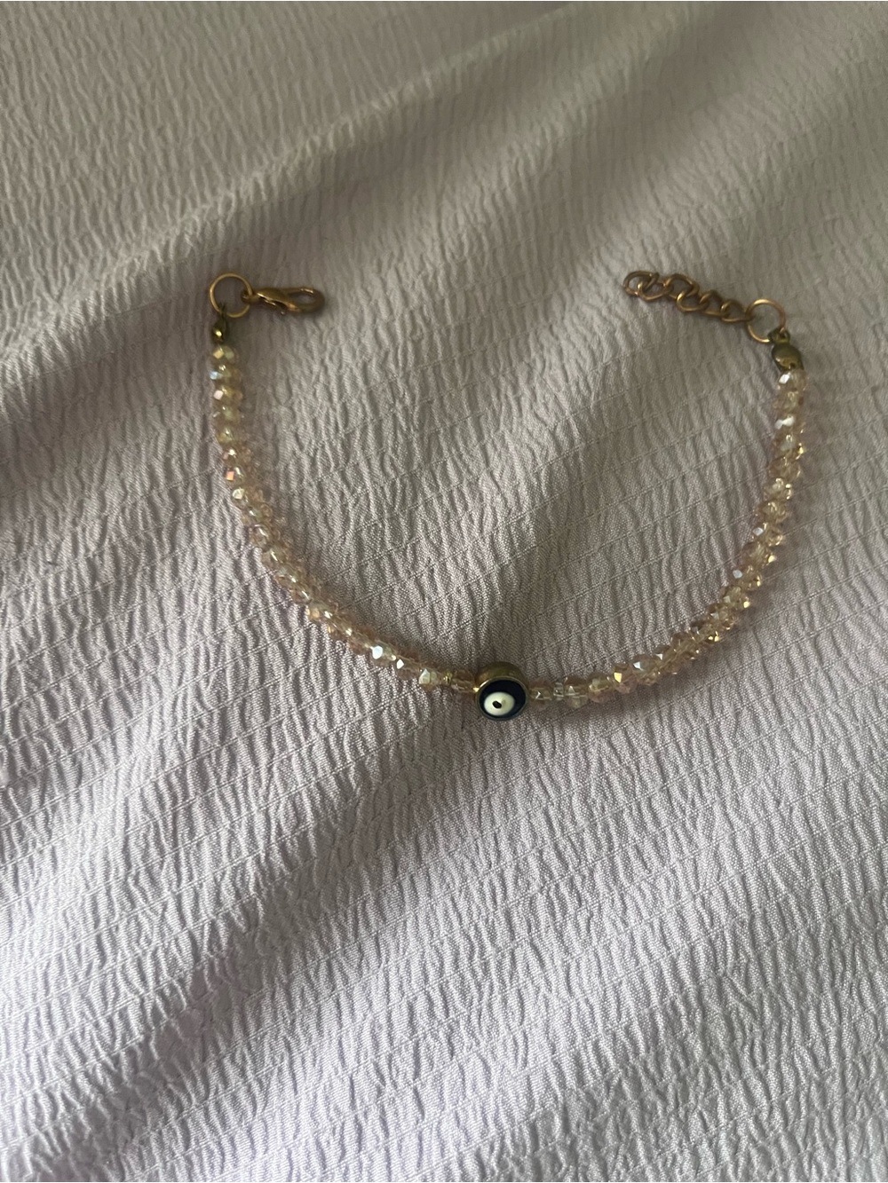 Delicate Bracelet with Evil Eye Accent